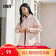 森馬（Semir）森柔|牛仔襯衫女春中長(cháng)款oversize落肩長(cháng)袖衣服格紋街頭襯衣 紅色調00366 M