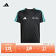 adidas男大童梅賽德斯AMG馬石油F1車(chē)隊圓領(lǐng)短袖T恤夏季阿迪達斯   黑色/白   152