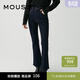 moussy 新品美式風(fēng)高腰微喇牛仔褲馬蹄褲女010GAA12-2720 110藍色 M 10026