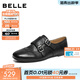百麗（Belle）時(shí)光漫行復古英倫風(fēng)便士樂(lè )福鞋女26新款牛皮通勤單鞋B3078AM6預售 黑色 37