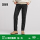 森馬（Semir）森柔牛仔|牛仔褲男款磨毛小腳褲子通勤基礎百搭冬季長(cháng)褲青年 牛仔水洗黑98201 30