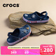卡駱馳（CROCS）洞洞鞋貝雅卡駱班輕便耐磨一腳蹬休閑鞋|205089 深藍/辣椒紅-4CC 41 /42(260mm)