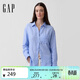 蓋璞（GAP）女裝2026春季新款亞麻寬松翻領(lǐng)休閑長(cháng)袖襯衫上衣美版882924