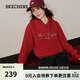 斯凱奇（Skechers）衛衣2026新款春季女款針織連帽寬松套頭衫長(cháng)袖衫打底L126W006