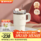 STANLEY保溫杯水杯巨無(wú)霸吸管杯大容量杯子保溫保冷時(shí)尚居家戶(hù)外男女禮物 【熱銷(xiāo)色系】米白色- 591ml