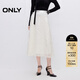 ONLY2025秋季新款優(yōu)雅氣質(zhì)羽毛流蘇設計長(cháng)款半身裙女|125116010 A43 奶油白色 M