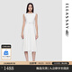歌力思（ELLASSAY）2025夏季新款精致水鉆法式優(yōu)雅氣質(zhì)中長(cháng)款連衣裙女EWD361U00300 純凈白 M