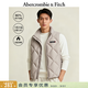 Abercrombie & Fitch美式菱格時(shí)尚LOGO雙頭拉鏈羽絨馬甲背心25秋冬男裝132-5209 米白色 M (180/100A)