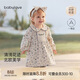 babylove【安心柔】女寶寶連衣裙春秋純棉嬰兒法式裙子覓尋花畔