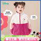 迪士尼（Disney）童裝男女童學(xué)院風(fēng)米奇時(shí)尚休閑百搭舒適保暖搖粒絨外套秋 玫紅拼白米妮 130
