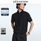 太平鳥(niǎo)太平鳥(niǎo)男裝 袖口撞色Polo衫男修身短袖B1DBD2414 黑色1（修身） S