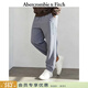 Abercrombie & Fitch美式舒適經(jīng)典LOGO抓絨松緊腰束腳衛褲長(cháng)褲25秋季男裝176-5440 灰色 M (180/80A)