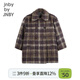 jnby by JNBY江南布衣童裝冬羊毛呢大衣外套保暖中長(cháng)款格紋女童兒童1N0810170 315雜綠咖 130 cm