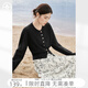 對白（DUIBAI）【AN大碼系列】黑色針織衫春季微胖mm氣質(zhì)短款上衣小眾毛衣外套 靜謐黑 2XL 建議體重145-160