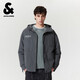 杰克·瓊斯（JACK&JONES） 男生秋季保暖質(zhì)感羽絨服2025年新款連帽長(cháng)袖拉鏈外套225323012