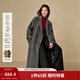 茵曼（INMAN）2025冬季女裝新款羊駝毛桑蠶絲翻領(lǐng)雙面呢大衣輕奢風(fēng)毛呢外套 花灰色 S 158-162cm/100-110斤