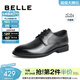 百麗（Belle）正裝皮鞋男內增高婚鞋真皮緩震商務(wù)鞋A1095AM3預售 黑色【內增高】 38 (240mm)