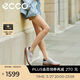 愛(ài)步（ECCO）小白鞋女 26年春季新款復古潮流薄底休閑板鞋 柔酷235803 銀色39