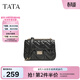 他她（TATA）氣質(zhì)菱格通勤單肩包女包包小方包斜挎包春季新款X3428AX5 黑色 F