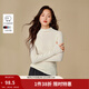 茵曼2025冬季女裝新款休閑半高領(lǐng)綿羊毛針織衫保暖打底衫毛衣 白色 M