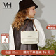 VANESSA HOGAN VH女包克斯油蠟腋下包輕奢鏈條包通勤斜挎單肩包郵差包生日禮物 白色【頭層牛皮材質(zhì)】