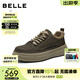 百麗休閑保暖高幫鞋男2026新春季商場(chǎng)款厚底增高工裝板鞋8ZY11AD6 卡其色 （低幫單里） 42