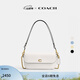 蔻馳（COACH）女士BROOK翻蓋鏈帶包真皮斜挎包百搭女包 B4/粉筆白色
