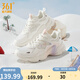 361°女鞋運動(dòng)鞋女云朵夏季網(wǎng)面透氣厚底增高復古老爹鞋百搭休閑鞋子女 【透氣網(wǎng)紗】羽毛白/透明粉 38