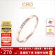 CRD克徠帝【現貨閃發(fā)】18K玫瑰金鉆石戒指彩金指環(huán)女鉆戒 【Q00619BR】18K玫瑰金鉆戒 共約3分