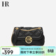 HR赫蓮娜包包女包菱格鏈條包女小包女士單肩斜挎包女女生日禮物 黑色(升級頭層牛皮)