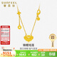賽菲爾黃金項鏈女5G足金錦鯉鎖包套鏈 生日禮物約6.75克 鏈長(cháng)約40+3cm