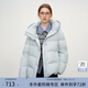 范思藍恩高光云朵系列多巴胺泡芙羽絨服女冬裝連帽慵懶短款外套女 冰藍色 S （尺碼偏大，卡碼建議往小拍）