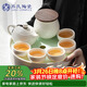 蘇氏陶瓷和氏璧茶具羊脂玉白瓷泡茶壺翡翠玉儲水茶盤(pán)茶葉罐禮盒