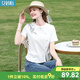 艾蓓怡白色國風(fēng)新中式刺繡短袖T恤上衣女2026夏季新款收腰顯瘦 米白 L
