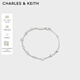 CHARLES&KEITH時(shí)尚夏日度假風(fēng)貝殼海星手鏈生日禮物送女友CK5-12120434 Silver銀色 20.5cm 1個(gè)