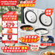 摩飛電器（Morphyrichards）電飯煲雙膽雙控低糖電飯鍋1-2-3人用微壓電壓力鍋小型迷你2+2升電火鍋多功能鍋二合一摩飛 MR8501 椰奶白 4L