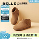 百麗（Belle）明星同款小領(lǐng)巾高幫勃肯鞋女新款棉鞋雪地短靴子D3G1DAD5 棕色-單里 37 (235mm)