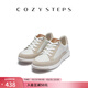 COZY STEPS可至男女款春季盈動(dòng)舒適圓頭輕盈休閑板鞋單鞋 熾光白+乳酪白（女） 38