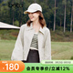 百圖betu女裝春季新款短外套工裝夾克寬松顯瘦抽繩外套2401T43 米白 L