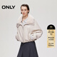 ONLY2025秋季新款松弛慵懶寬松保暖毛領(lǐng)PU棉服外套女|1254PU002 C63鵜鶘沙色 S