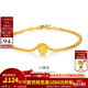金至尊（3DG Jewellery）小確幸黃金手鏈女磨砂圓珠足金999手鏈送女友老婆生日禮物計價(jià) 金重4.37克（配珠寶禮盒）