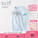 戴維貝拉（DAVE＆BELLA）夏天薄款嬰兒衣服新生兒夏季短袖連體衣嬰幼兒包屁衣寶寶空調服裝 淺藍色DB2235928 73cm （建議身高66-73cm）