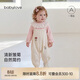 babylove女寶寶背帶褲春秋季純棉紗布褲子嬰兒洋氣外出服休閑褲拾花日記
