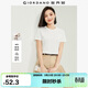 佐丹奴短袖t恤女純棉雙面布親膚透氣純色基礎款圓領(lǐng)上衣13323201
