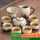 尚言坊汝窯茶具整套家用辦公室高檔陶瓷功夫茶壺泡茶茶杯泡茶器全套裝