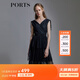 PORTS寶姿春夏新品女裝V-領(lǐng)無(wú)袖中長(cháng)連衣裙SM8D059MLN001 黑色 M (6)