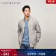 Tommy Hilfiger【保暖抓絨】秋冬男裝休閑簽字體刺繡立領(lǐng)重磅開(kāi)衫衛衣外套 灰色P8F S （推薦：120-135斤）
