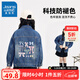 真維斯女童夾克衫女孩春秋款牛仔開(kāi)衫2026新款秋季兒童薄款外套潮流 【牛仔機車(chē)服KIOw外套】x1 160