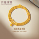 六福珠寶足金福祿滿(mǎn)盈小胖福三圈金珠手串手鏈黃金項鏈計價(jià)F48G0057DS 6.33克(含工費791元)