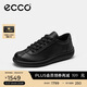 愛(ài)步（ECCO）休閑女鞋 舒適系帶休閑板鞋 柔酷零點(diǎn)女鞋系列220263 黑色 37 